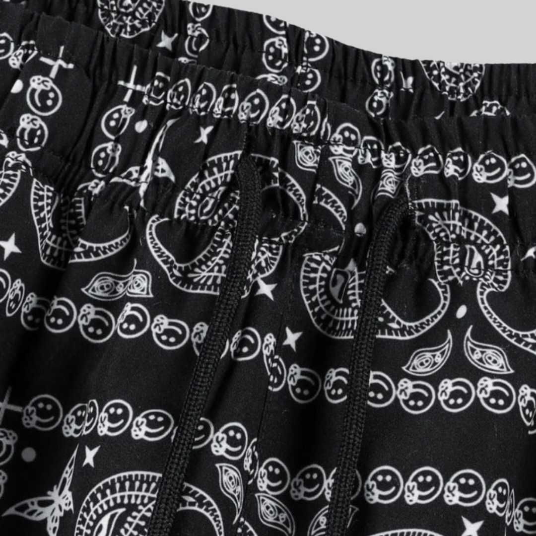 Herr Strandshorts Casual Polyester Paisley 3