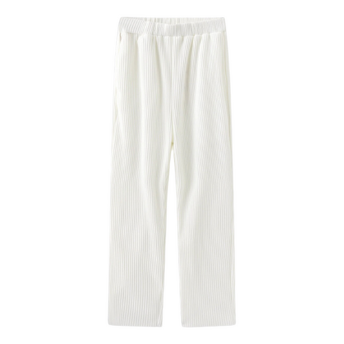 Kvinnors Casual Byxor Hög Elastisk Midja Chiffon-1