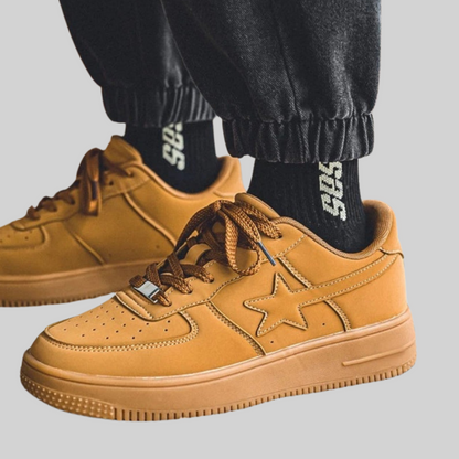 Avslappnade Dam Sneakers med Rund Tå i Andningsbart Syntetiskt Läder – Gummisula för Bra Grepp och Hållbarhet 3