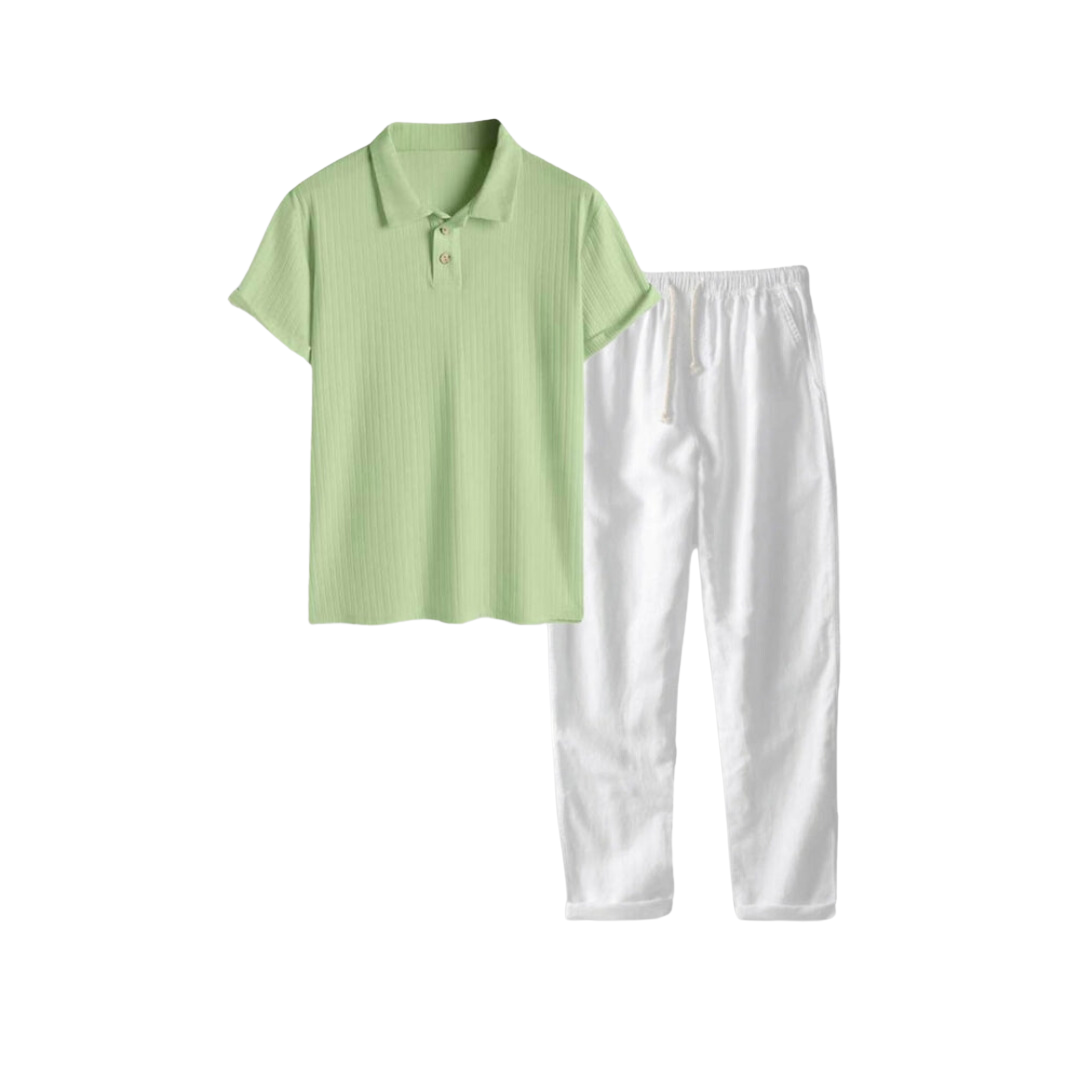 Variant image for Herr Casual Outfit Set Polokrage Polyester och Bomull-11