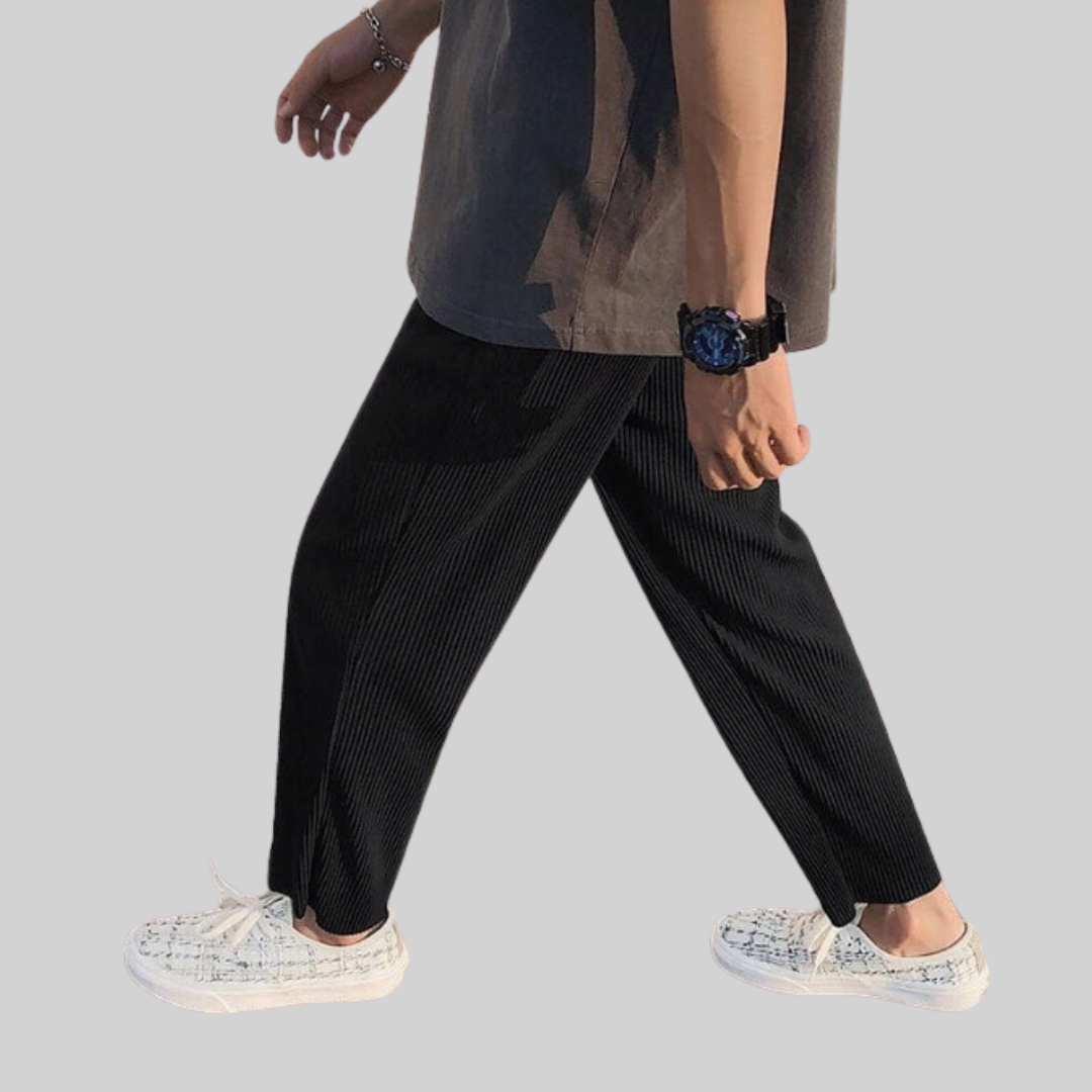 Kvinnors Casual Byxor Hög Elastisk Midja Chiffon-3