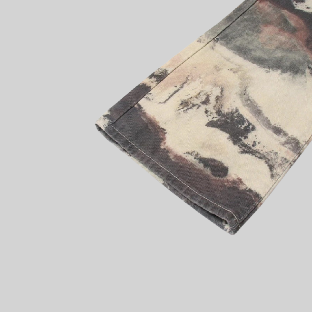 Dam Vintage Klänning Svag Bläckmålning Bomull Polyester-5