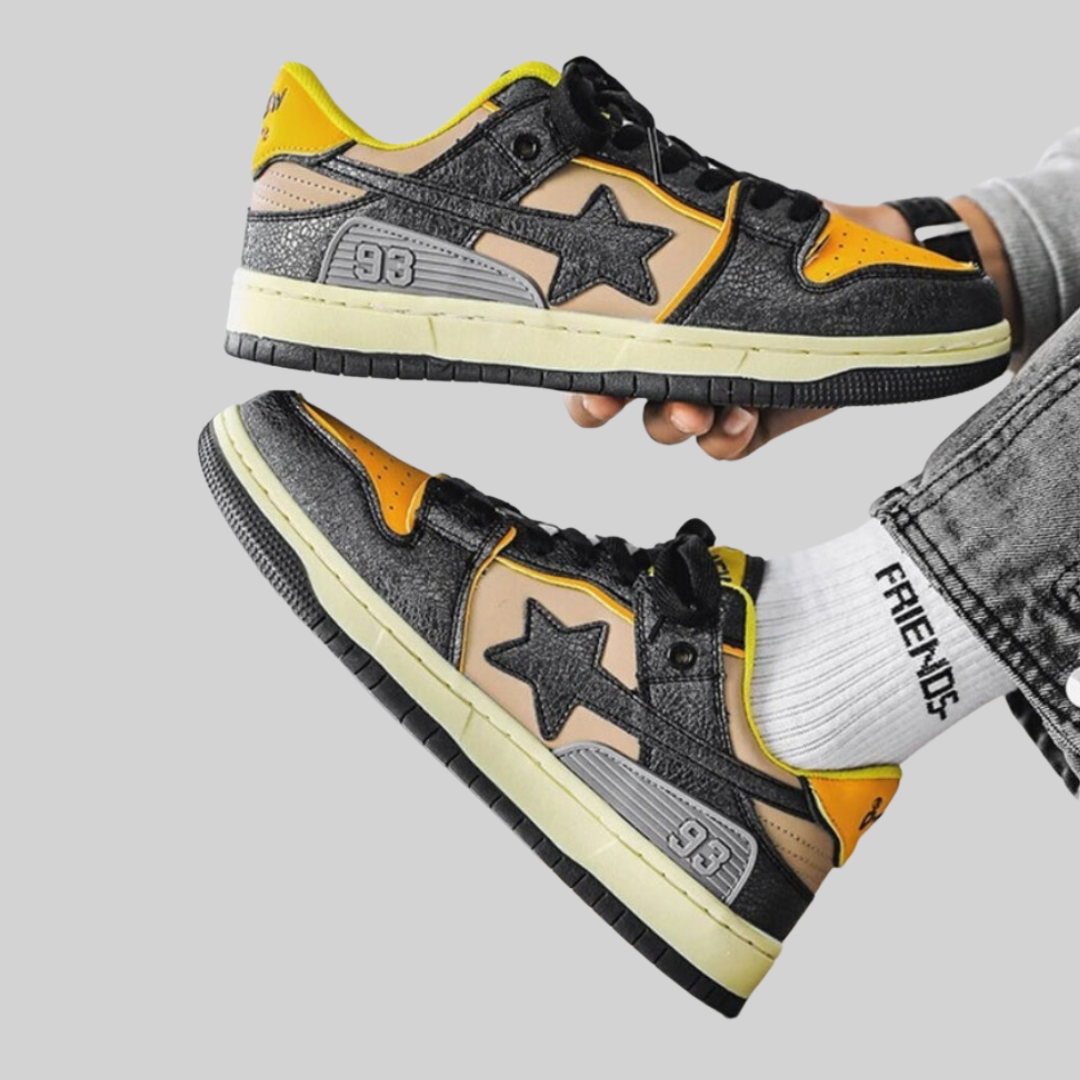 Unisex Sneakers Syntetiskt Läder Sportig Stil-2
