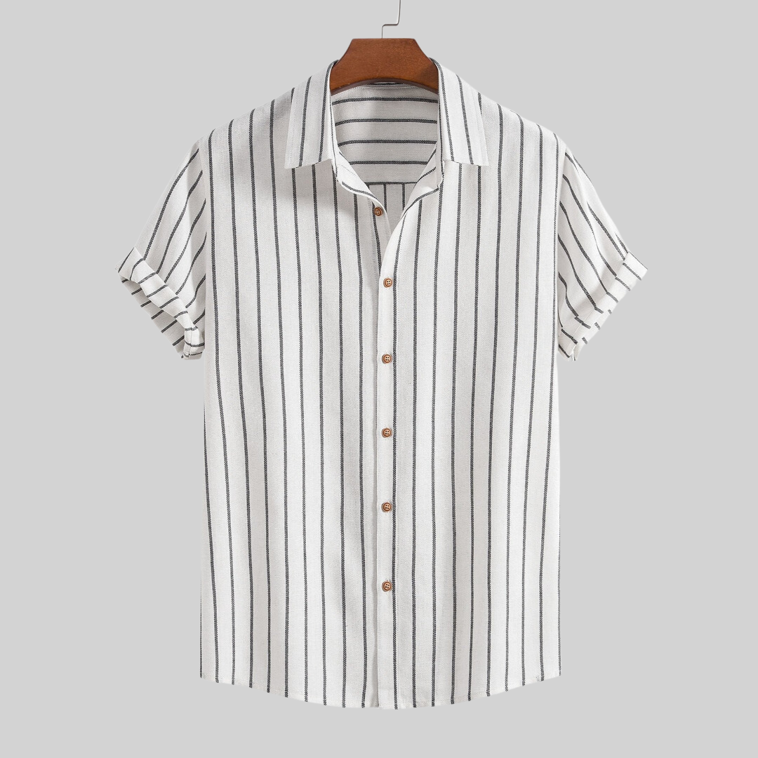 Dam Outfit Set Chic Bomullsblandning Skjorta Byxor-3