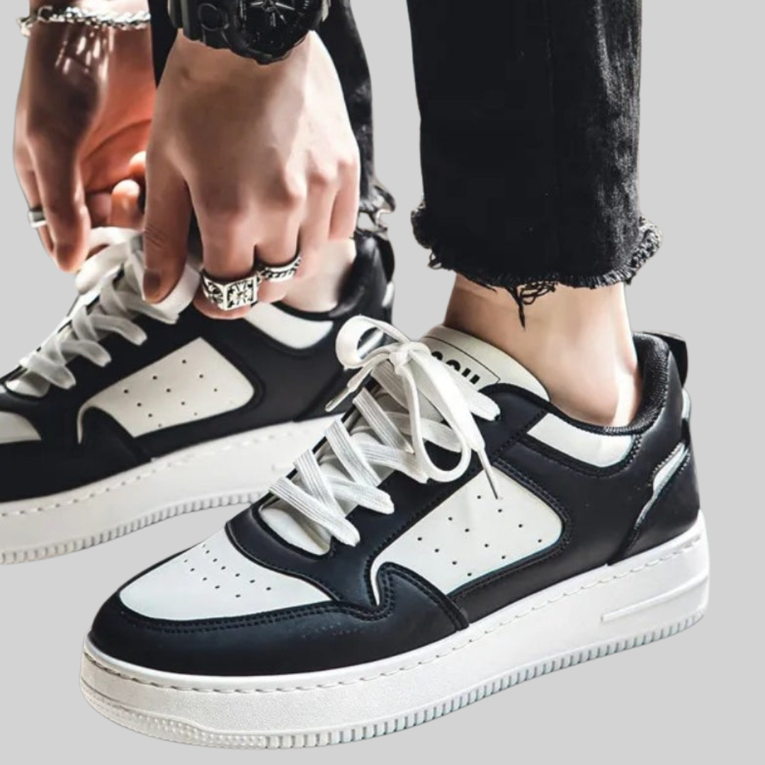 Herr Sneakers Casual Skateboard Syntetiskt Läder-3