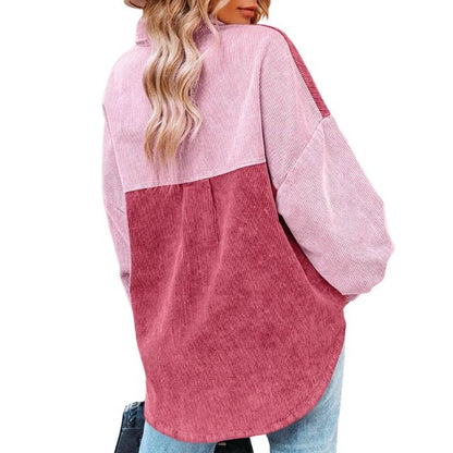 Herrskjorta Strukturerad Sladdtyg med Mjuk Knappremsa-2