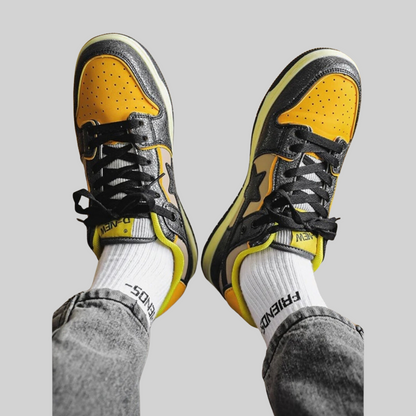 Unisex Sneakers Syntetiskt Läder Sportig Stil-6