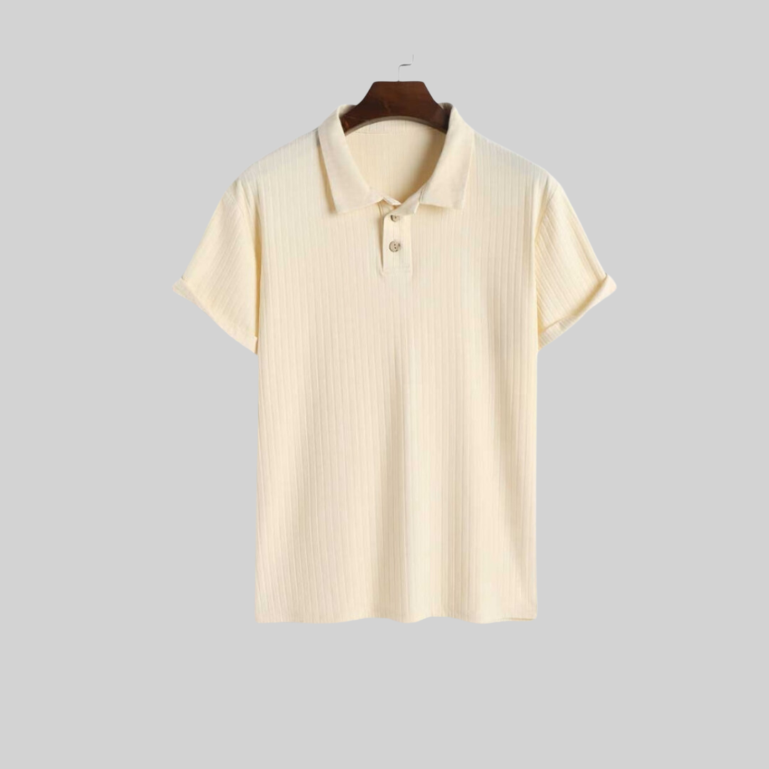 Herr Casual Outfit Set Polokrage Polyester och Bomull-3
