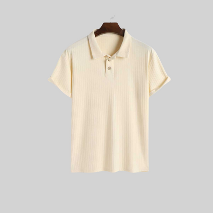 Herr Casual Outfit Set Polokrage Polyester och Bomull-3