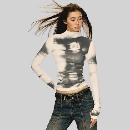 Vintage Långärmad Blus för Dam i Polyester – Tidlös Stil, Maskintvättbar, Flera Färger och Storlekar 4