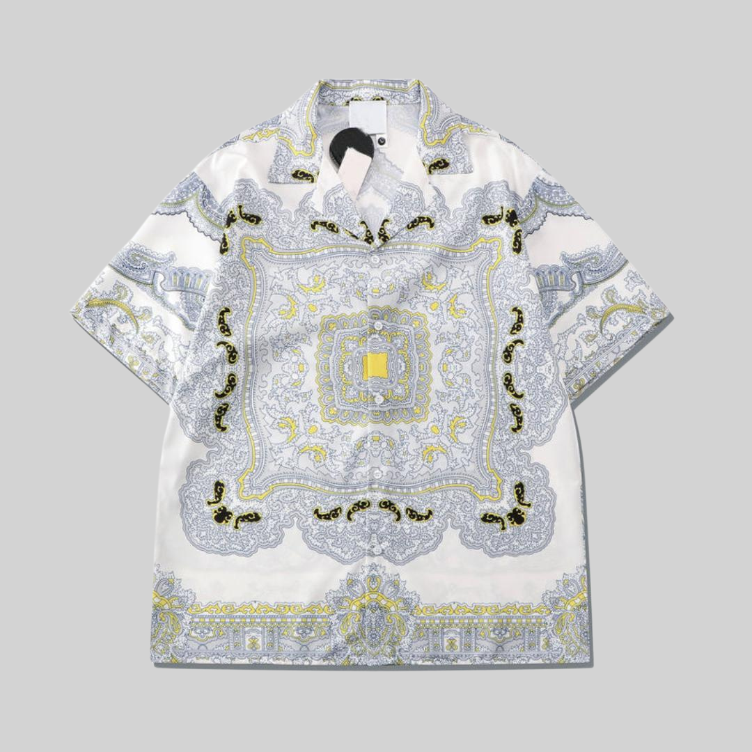 Blommigt Strandset för Dam i Polyester - Avslappnad Skjorta och Korta Byxor för Sommaraktiviteter 2