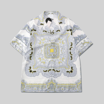 Blommigt Strandset för Dam i Polyester - Avslappnad Skjorta och Korta Byxor för Sommaraktiviteter 2