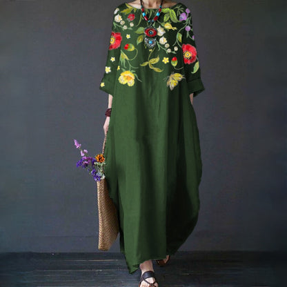 Variant image for Dam Blommaklänning Elegant Lätt Material-9