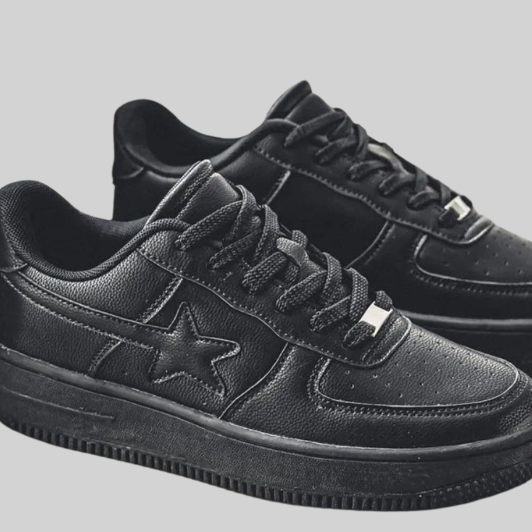 Avslappnade Dam Sneakers med Rund Tå i Andningsbart Syntetiskt Läder – Gummisula för Bra Grepp och Hållbarhet 5