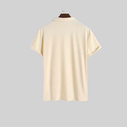 Herr Casual Outfit Set Polokrage Polyester och Bomull-5