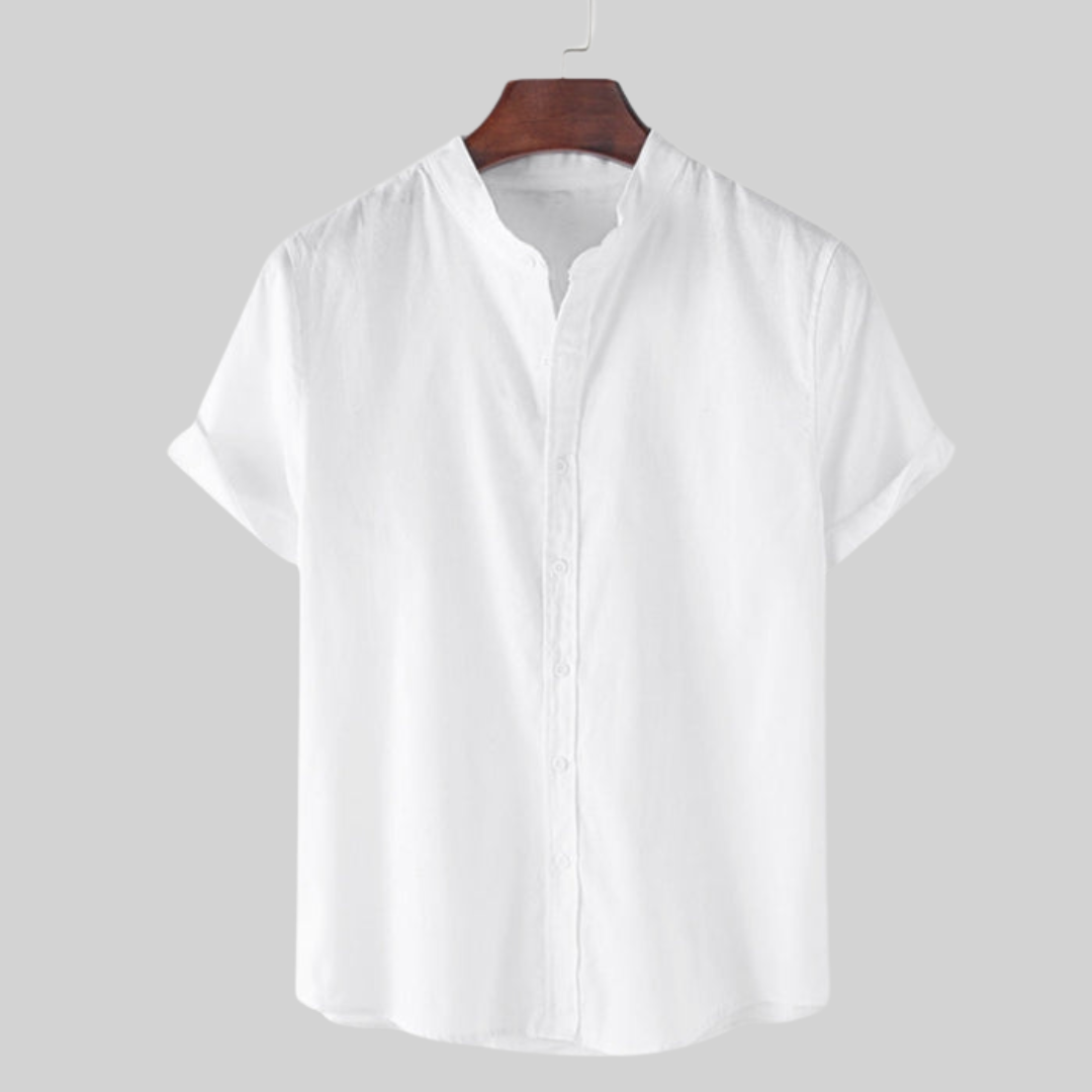 Herrskjorta Casual Ståkrage 100% Bomull-2