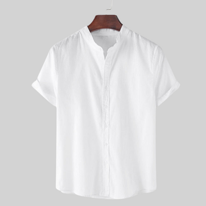 Herrskjorta Casual Ståkrage 100% Bomull-2