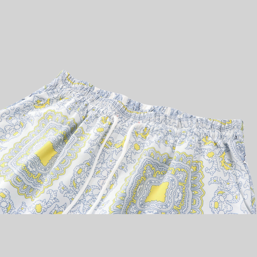 Blommigt Strandset för Dam i Polyester - Avslappnad Skjorta och Korta Byxor för Sommaraktiviteter 4