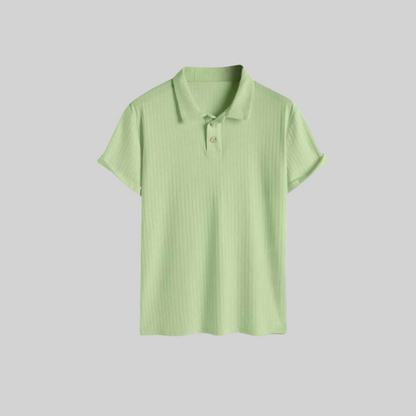 Herr Casual Outfit Set Polokrage Polyester och Bomull-2