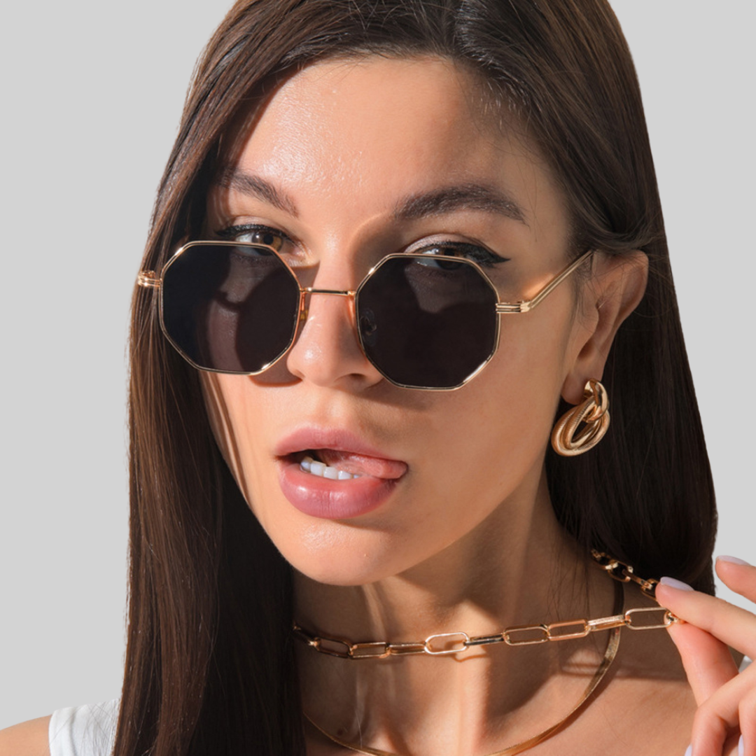 Unisex Solglasögon Vintage Metall UV-skyddande Design-3