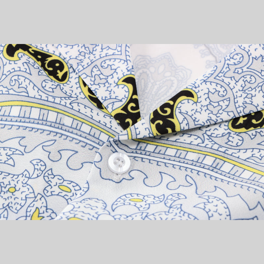 Blommigt Strandset för Dam i Polyester - Avslappnad Skjorta och Korta Byxor för Sommaraktiviteter 5