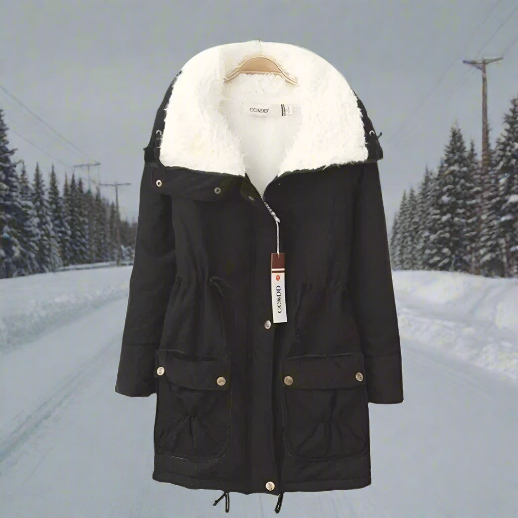 Variant image for Vinterjacka Dam Lång Huva Varm Bomull-31