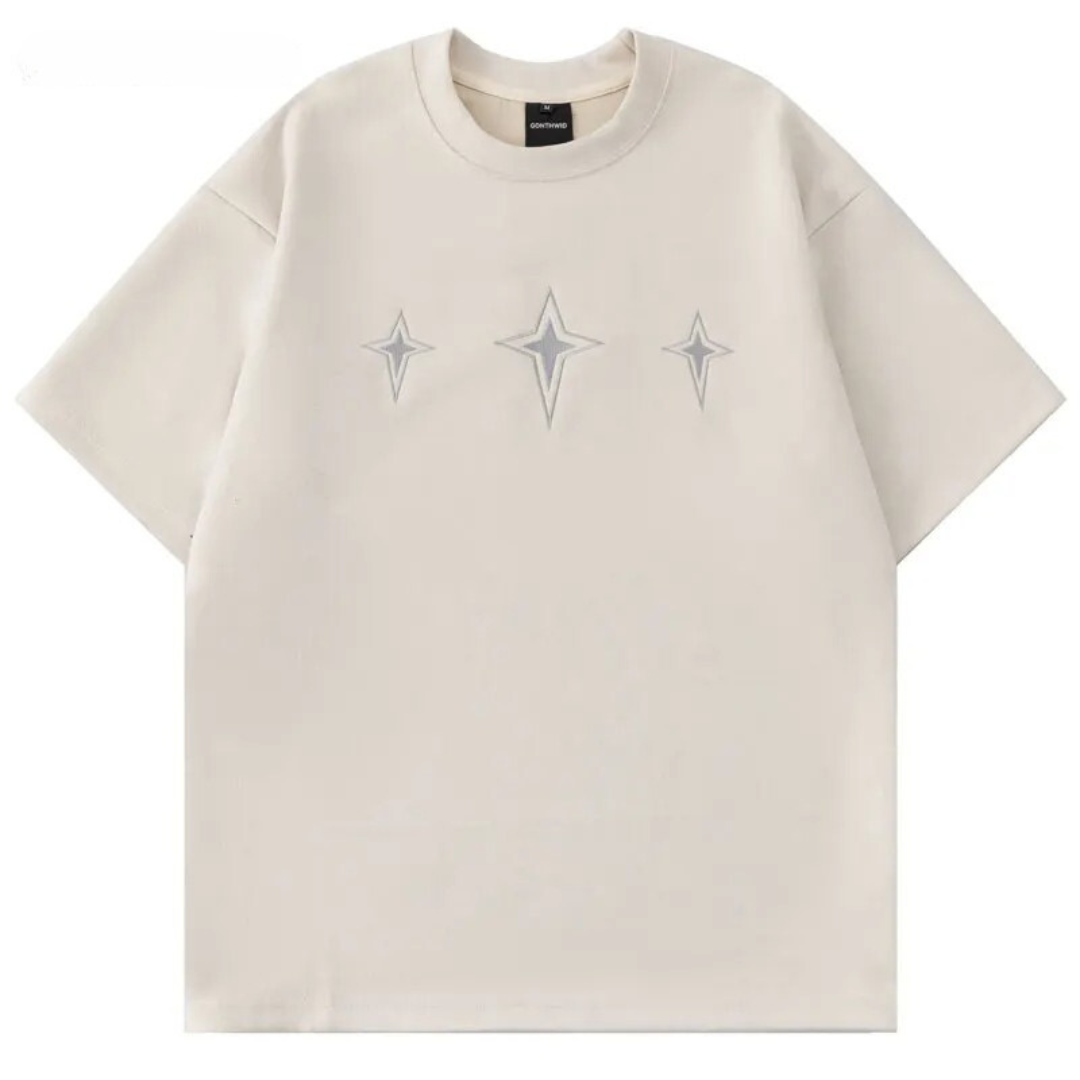 Variant image for Herr T-shirt Vintage Broderad Polyester Casual Komfort-1