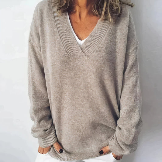Stickad Dam Tröja i Mjuk Fiber med Elegant Design – Perfekt för Vardagsbruk och Kalla Dagar 1