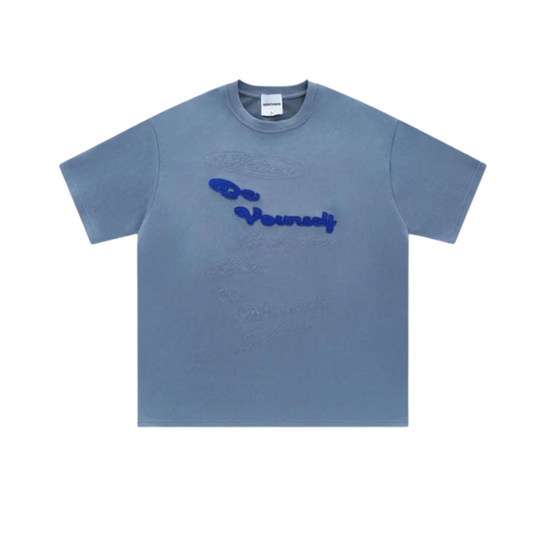Dam T-shirt Broderad Ledig Bomull-1