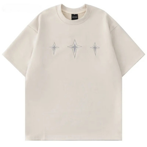 Herr T-shirt Vintage Broderad Polyester Casual Komfort-1