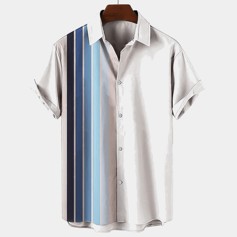 Herr T-shirt Klassisk Design Polyester Lös Passform-2