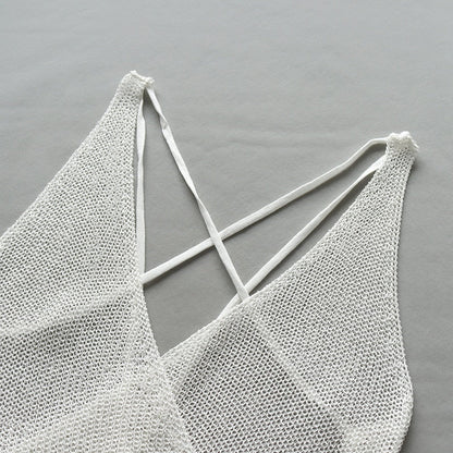 Dam Maxiklänning Transparent Spaghettirem Polyester Ankellång Sommar-6