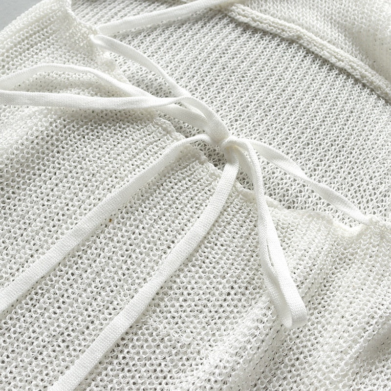 Dam Maxiklänning Transparent Spaghettirem Polyester Ankellång Sommar-5