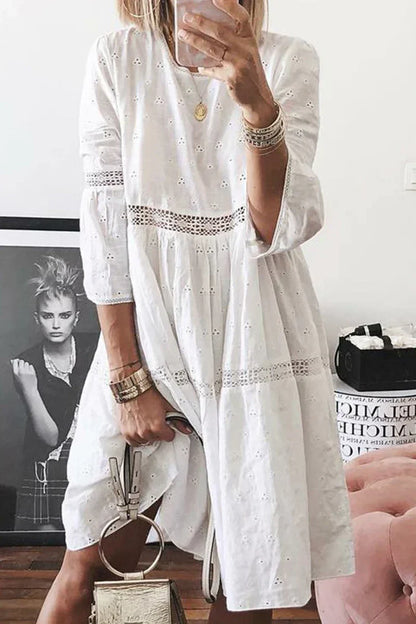 Variant image for Fina Dam Klänningar Casual Rund Halsringning 100% Bomull-1