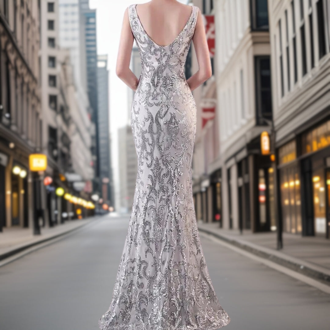 Kvinnors Aftonklänning Mermaid Stil Högkvalitativt Material-4