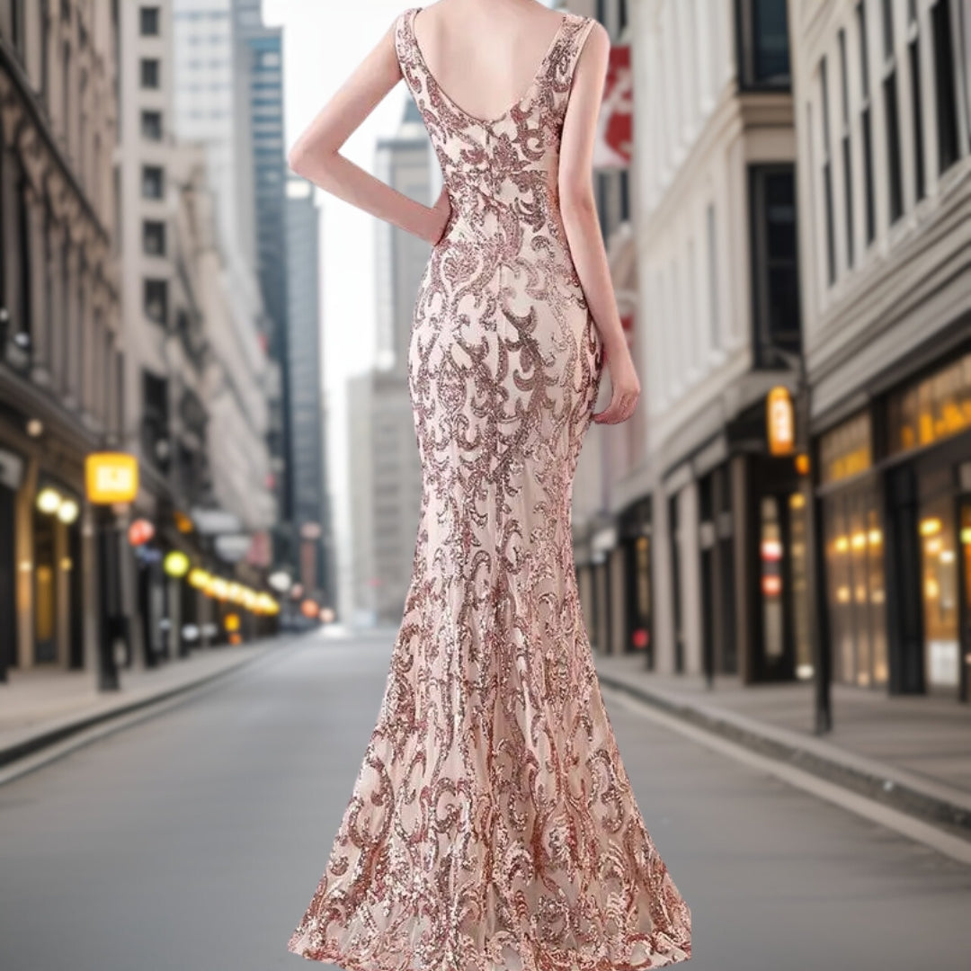 Kvinnors Aftonklänning Mermaid Stil Högkvalitativt Material-5