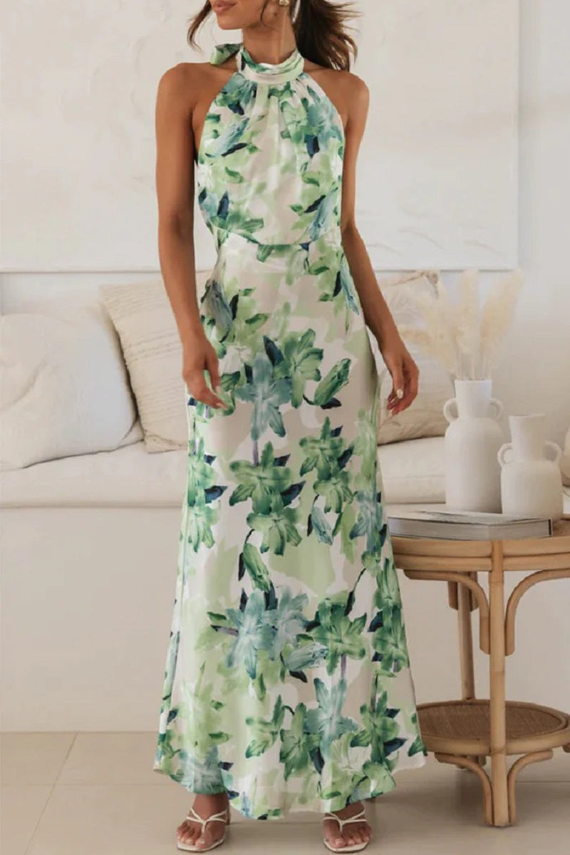 Dam Långklänning Elegant Högkvalitativt Tyg-2