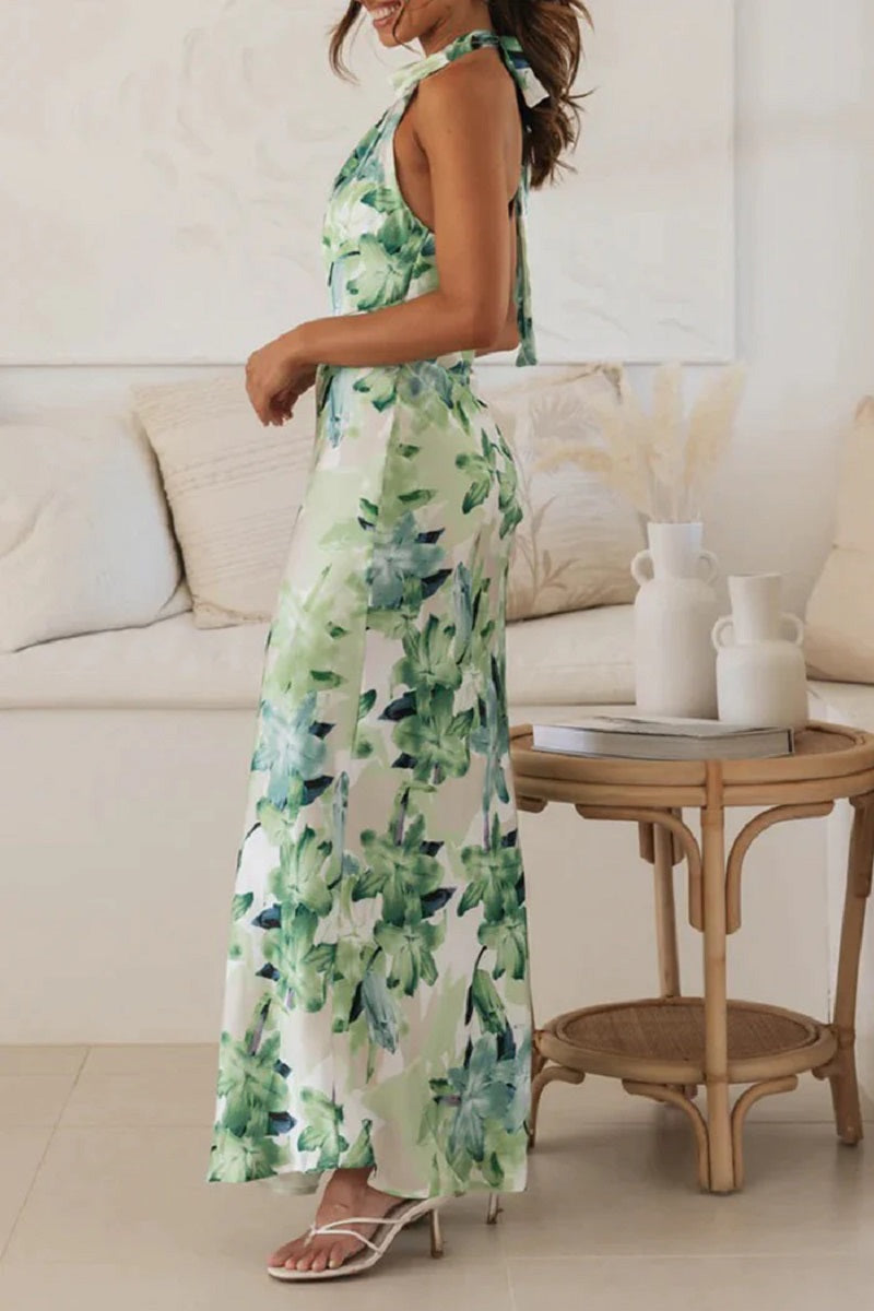 Dam Långklänning Elegant Högkvalitativt Tyg-4