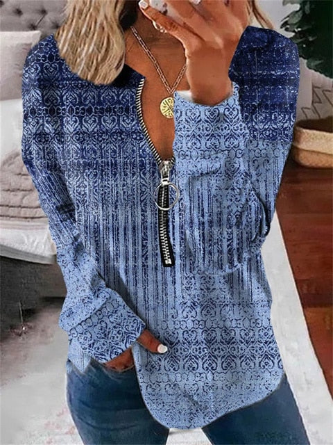 Variant image for Stickad Dam Tröja Vintage Blommönster Mjuk Kvalitet-1