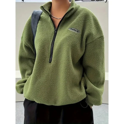 Variant image for Dam Tröja med Huva Halvdragkedja Mjuk Tyg-6