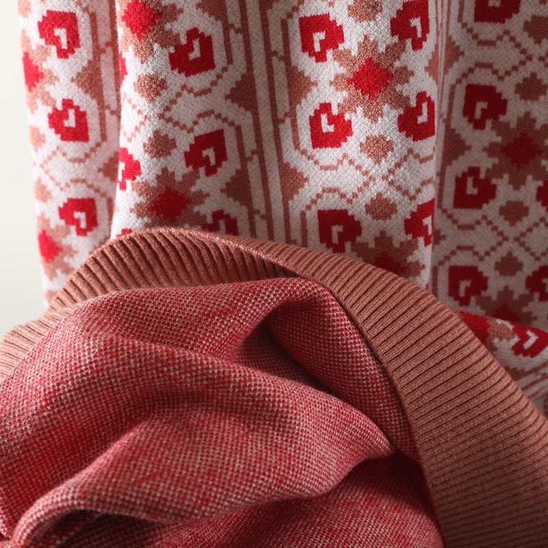 Dam Tröja O-hals Geometrisk Design Viskos Lång 5