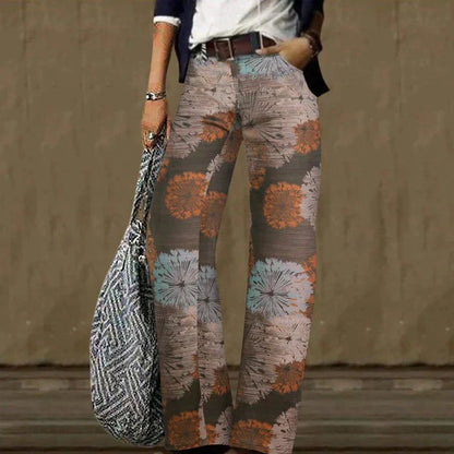 Kvinnors Byxor Glänsande Polyester Hög Midja-3