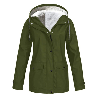 Vinterjacka Dam Lång Väderbeständig Polyester med Isolerande Utfodring 11