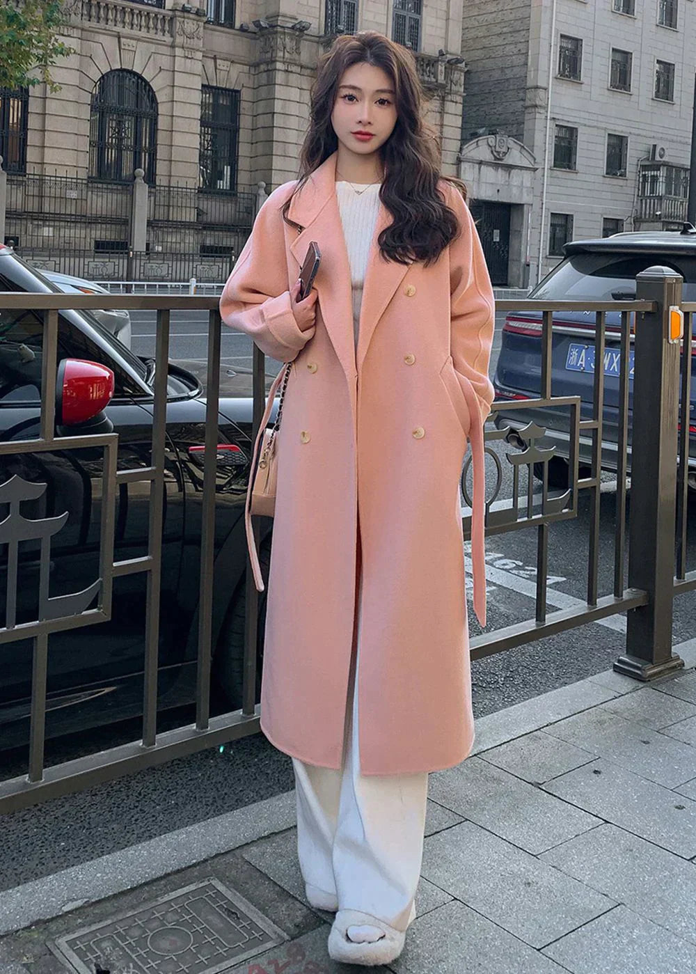 Variant image for Dam Vinterjacka Dubbelknappad Ullblandning Elegant-17