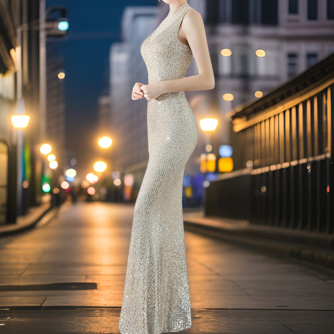 Variant image for Dam Aftonklänning Lång Flödande Polyester Elegant Design-16