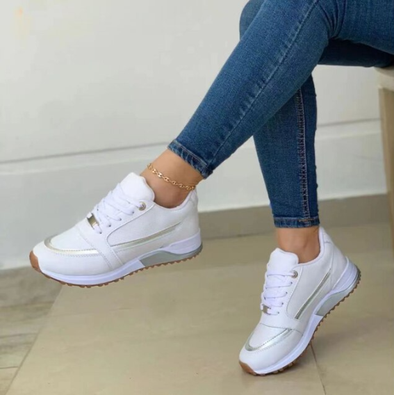 Kvinnors Sneakers Modern Textil med Metalliska Detaljer-3