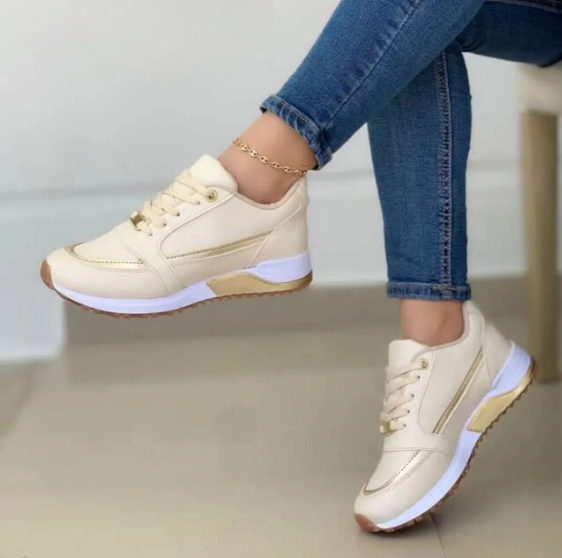 Kvinnors Sneakers Modern Textil med Metalliska Detaljer-4