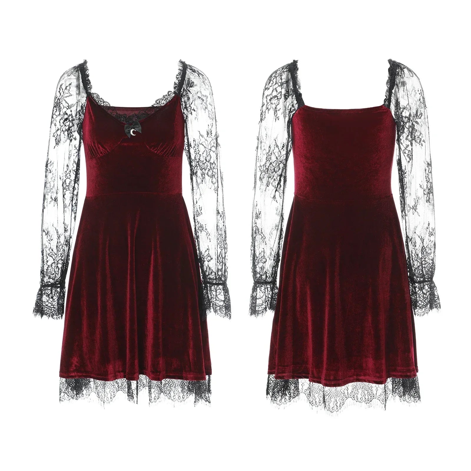 Kvinnors Klänning Elegant Polyester V-ringning Långa Ärmar-5