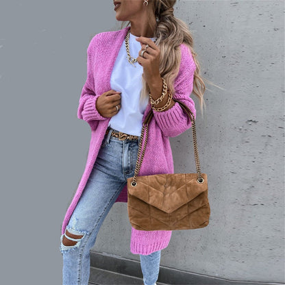 Lång Kofta Dam i 100% Akryl – Klassisk Design för Vår och Sommar, Mångsidig och Lätt att Styla 3