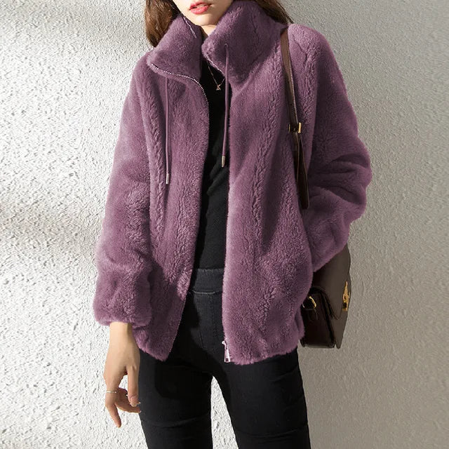 Dam Rullkrage Mjuk Fleece Elegant Komfort 11